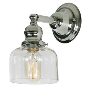 JVI Designs 1-light Shyra bathroom wall sconce - Nickel - 8-in x 9-in x 5-in