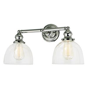 JVI Designs 2-light Madison bathroom wall sconce - Nickel - 18.5-in