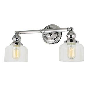 JVI Designs 2-light Shyra bathroom wall sconce - Nickel - 16.5-in x 9-in