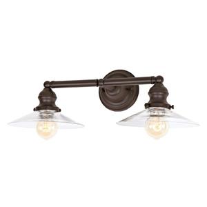 JVI Designs 2-light Ashbury bathroom wall sconce - Bronze - 19.5-in
