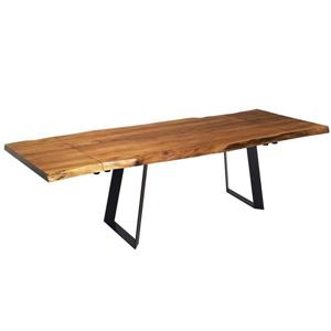Table extensible en bois d'Acacia, 64"(96")