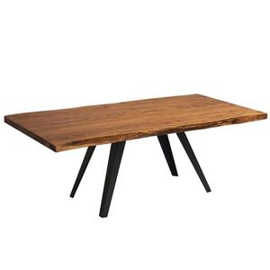 Corcoran Acacia Live Edge Dining Table with Black Rocket-legs - 96"