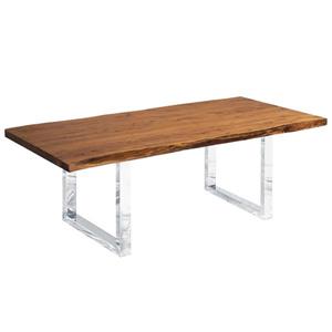 Corcoran Acacia Live Edge Dining Table with Stainless U-legs - 96"