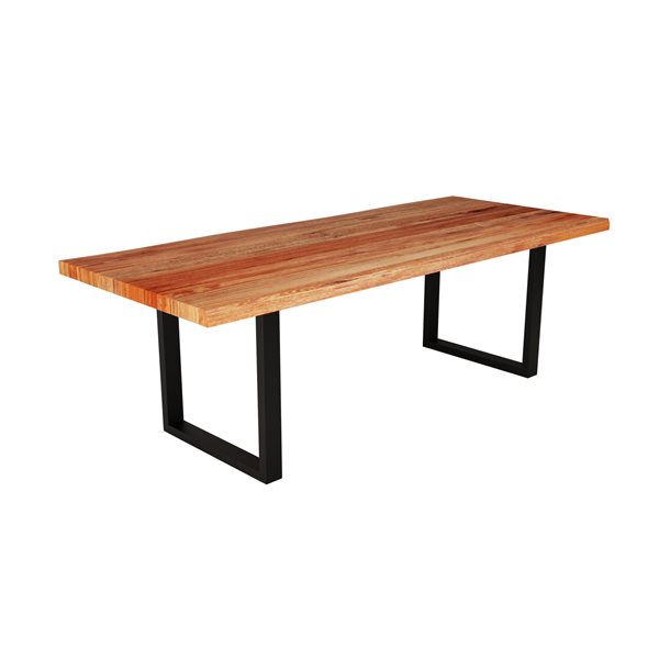 MobX Acacia Live Edge Dining Table with Black U-legs - 96-in