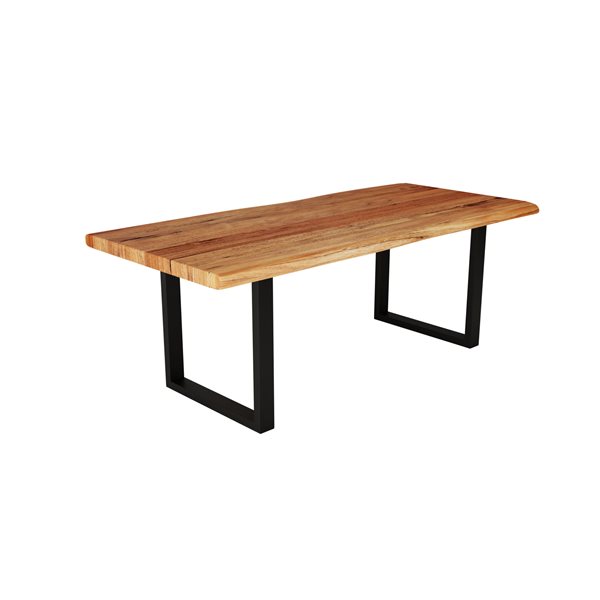 MobX Acacia Live Edge Dining Table with Black U-legs - 84"