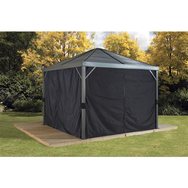 Sojag Privacy Curtains for Sanibel® 10-ft x 10-ft Sun Shelter - Black