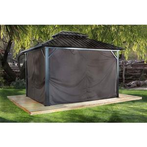 Sojag Privacy Curtains for Genova® 12-ft x 14-ft Sun Shelter - Brown