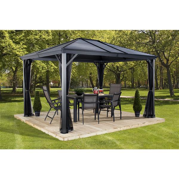 Sojag Ventura Aluminum Sun Shelter - 10-ft x 10-ft - Dark Grey