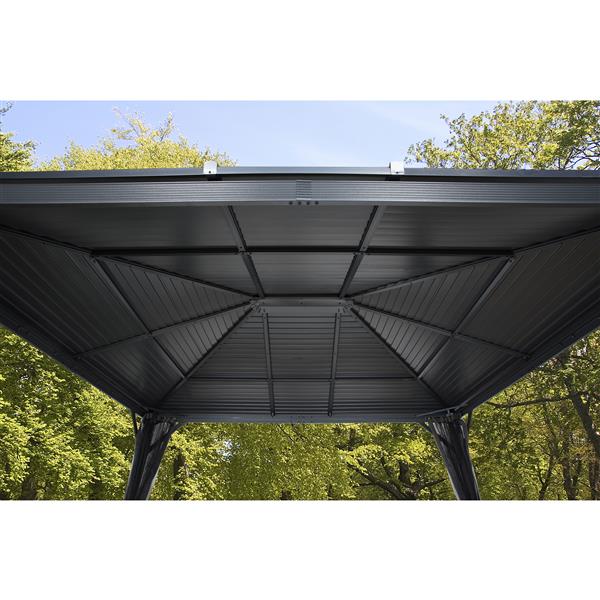Sojag Ventura Aluminum Sun Shelter - 10-ft x 12-ft - Dark Grey