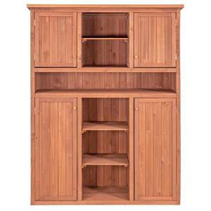 Leisure Season Storage Cabinet - 50-in x 65-in - Cedar - Brown