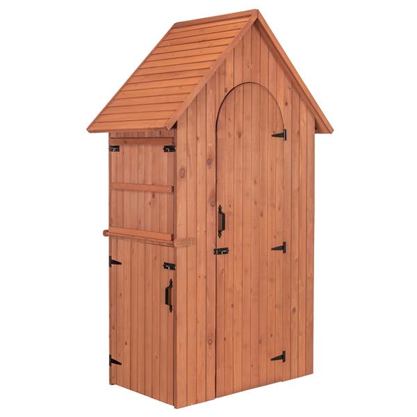 Leisure Season Compartments Shed - 45-in x 83-in - Cedar - Brown