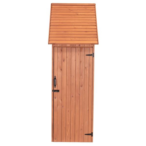 Leisure Season Compartments Shed - 45-in x 83-in - Cedar - Brown