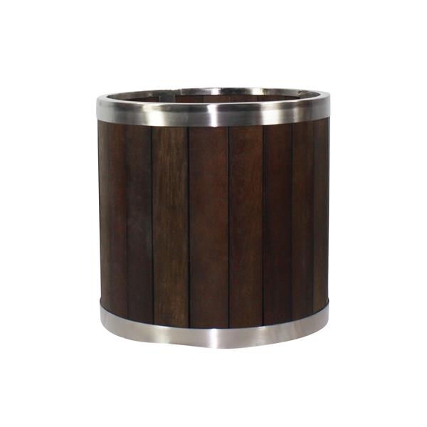 Leisure Season Round Planter 14 In X 14 In Wood Dark Brown   330670649 MainImage 001 L 