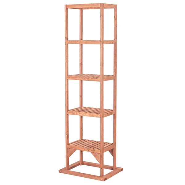 Leisure Season Tower Plant Stand - 20-in x 63-in - Wood - Brown