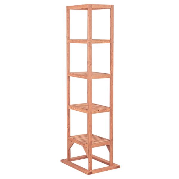 Leisure Season Tower Plant Stand - 20-in x 63-in - Wood - Brown
