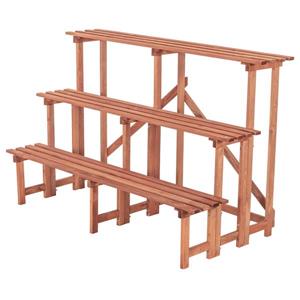 LEISURE SEASON Support en bois pour plante à 3 niveaux, 30 po x 12