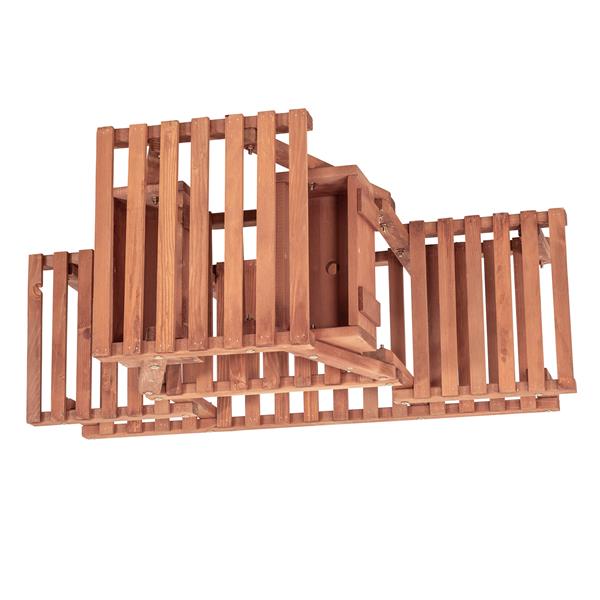 Leisure Season 3-Tier Plant Stand - 35-in x 32-in - Wood - Brown