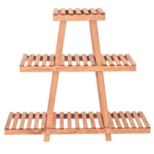 Leisure Season 3-Tier Plant Stand - 35-in x 32-in - Wood - Brown