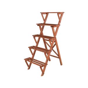Leisure Season 5-Tier Plant Stand - 36-in x 59-in - Wood - Brown