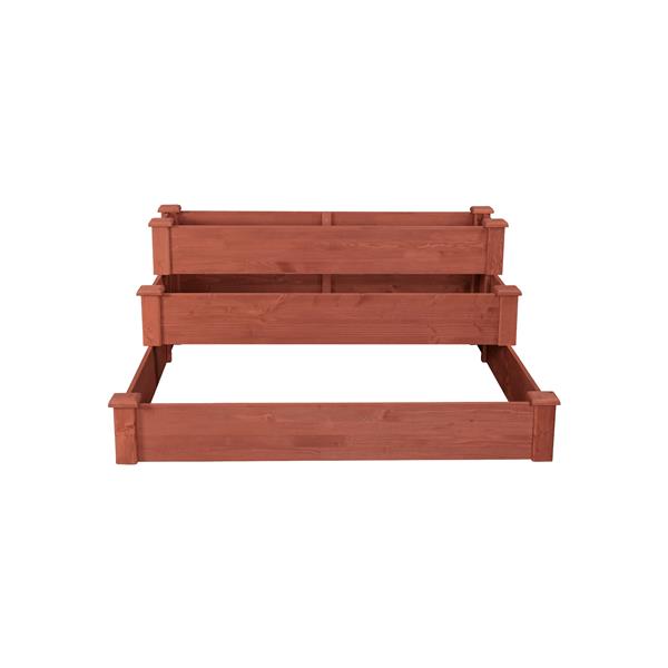 Leisure Season 3-Tier Garden Bed - 48-in x 21-in - Cedar - Brown