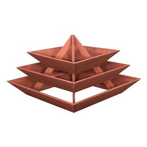 Leisure Season 3-Tier Pyramid Planter - 43-in x 26-in - Cedar - Brown