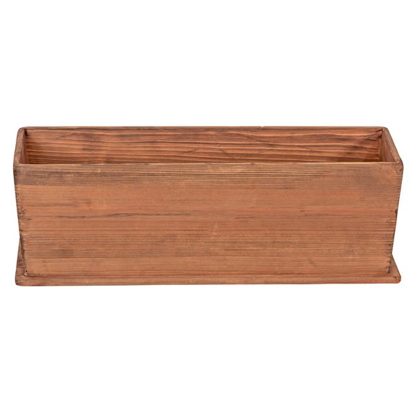 Leisure Season Newport Rectangular Planter - 24-in x 8-in - Cedar