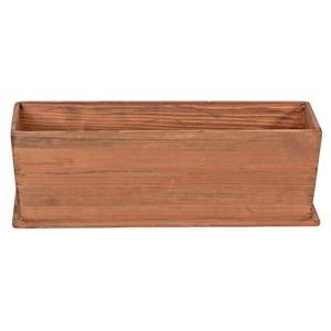Jardinière rectangulaire Newport, 24" x 8", cèdre, brun