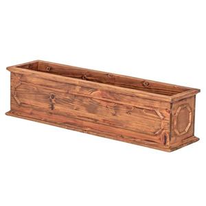 Jardinière rectangulaire Hamilton, 32" x 8", cèdre, brun