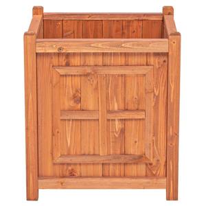 Leisure Season Norwich Square Planter - 16-in x 18-in - Cedar - Brown
