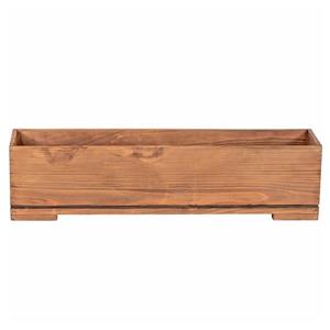 Leisure Season Bristol Rectangular Planter - 32-in x 8-in - Cedar - Brown