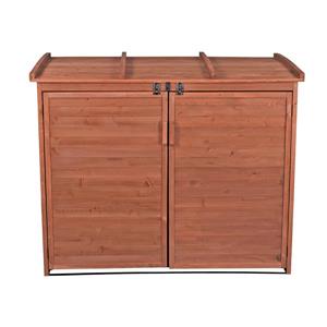 Leisure Season Horizontal Refuse Storage Shed 65-in x 53-in Cedar Brown