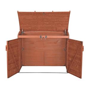 Leisure Season Refuse Storage Shed 62-in x 48-in Cedar Brown