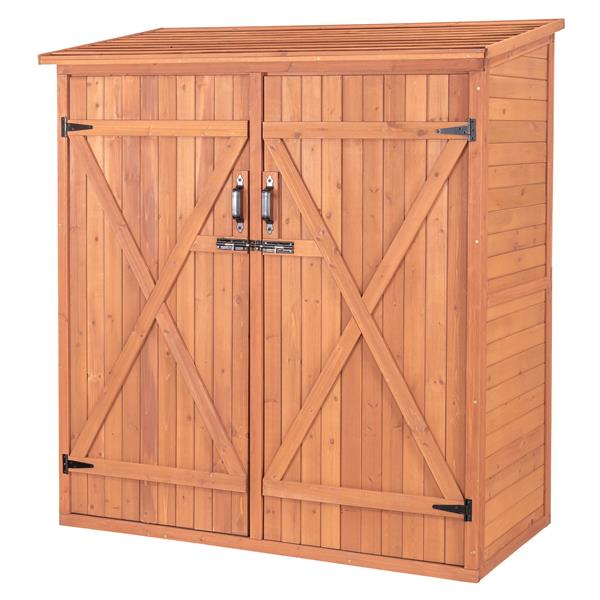 Leisure Season Storage Shed 59-in x 65-in Cedar Brown