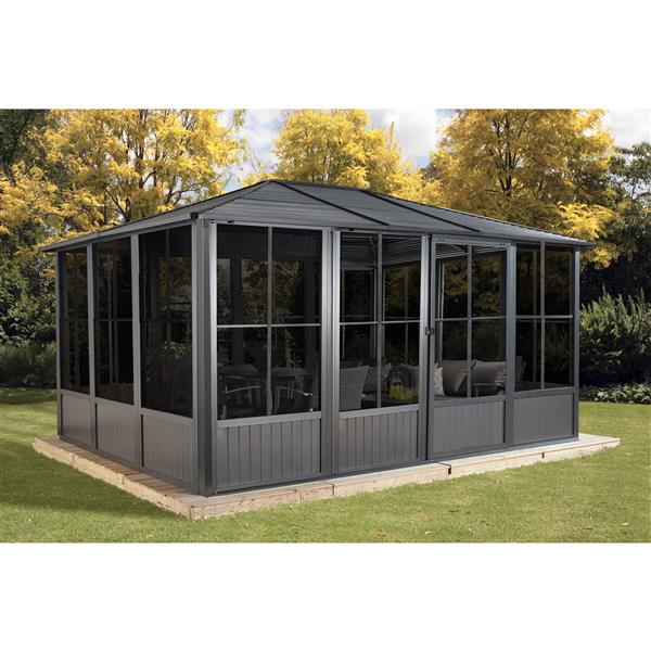 Sojag Korado Rectangular Solarium - Dark Grey - 10-ft x 14-ft