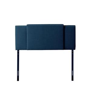 CorLiving 3-in-1 Full/Queen/King Expandable Fabric Panel Headboard - Navy Blue