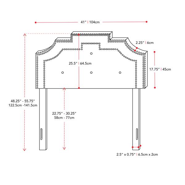 CorLiving Headboard with Button Tufting- Cream- Single