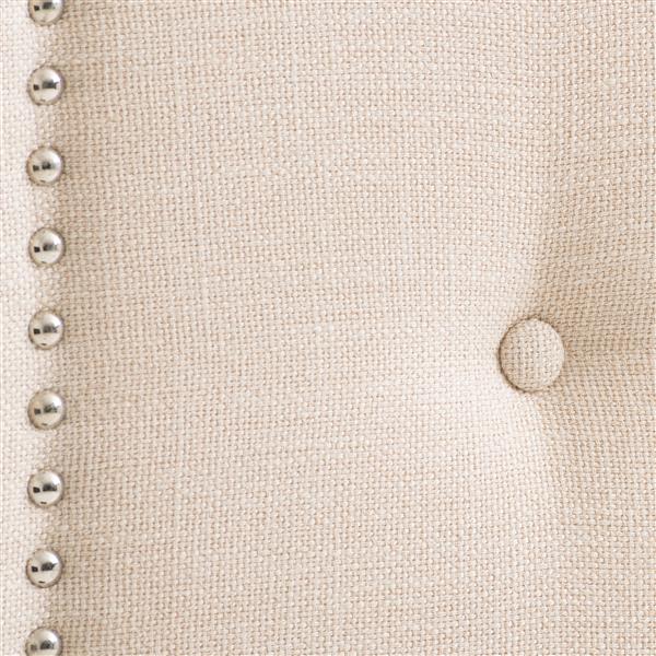 CorLiving Headboard with Button Tufting- Cream- Single