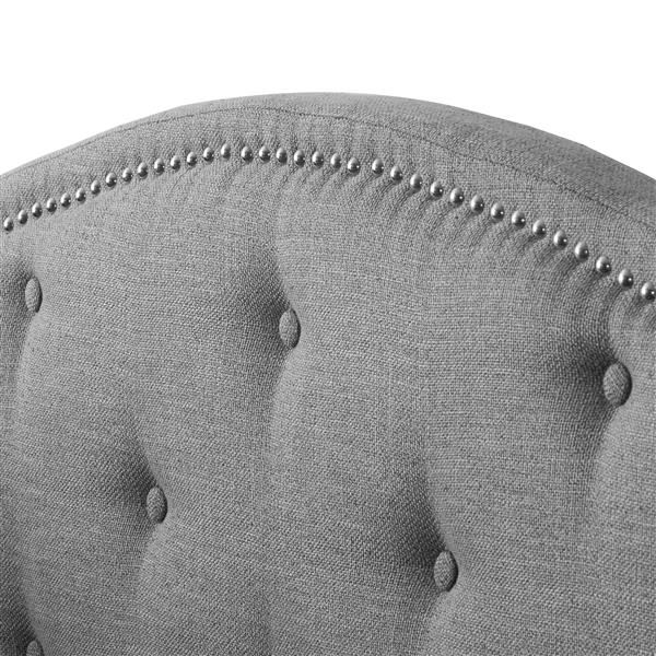 CorLiving Day Bed with Trundle - Grey Fabric - Twin/Single