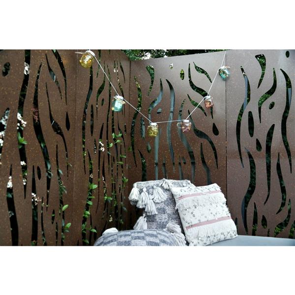Stratco Kelp Aluminum Privacy Screen/Wall Art 48in x 24in Brown
