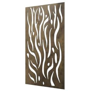Stratco Kelp Aluminum Privacy Screen/Wall Art - 48-in x 24-in - Brown