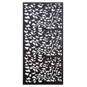 Stratco Flora Aluminum Privacy Screen/Wall Art - 48-in x 24-in - Brown.