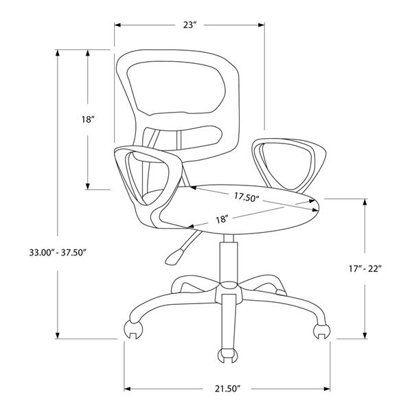 Chaise de bureau en filet pour enfants, blanc