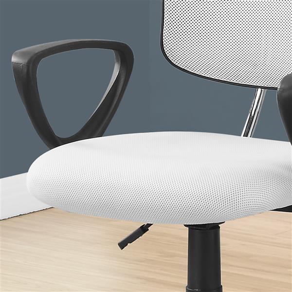 Chaise de bureau en filet pour enfants, blanc