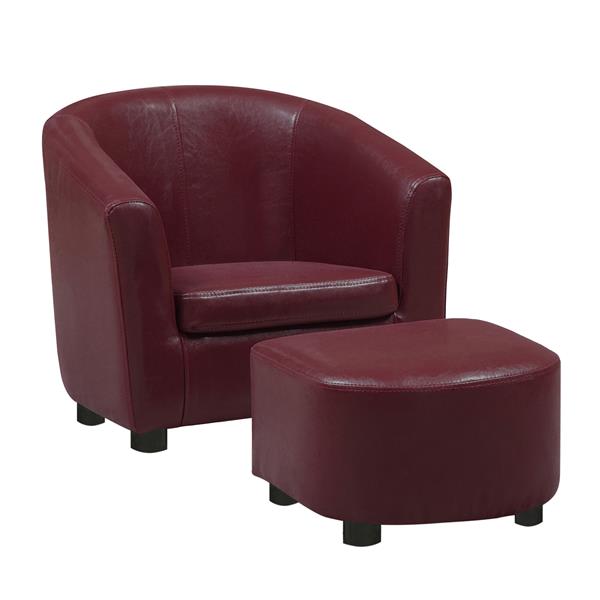 Monarch Specialties Kids Faux, Leather Chair With Ottoman Canada