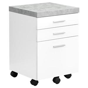 Monarch Wood Filing Cabinet - 3 Drawers - White