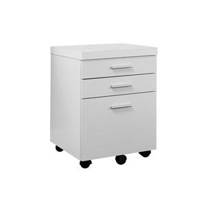 Monarch Wood Filing Cabinet - 3 Drawers - White
