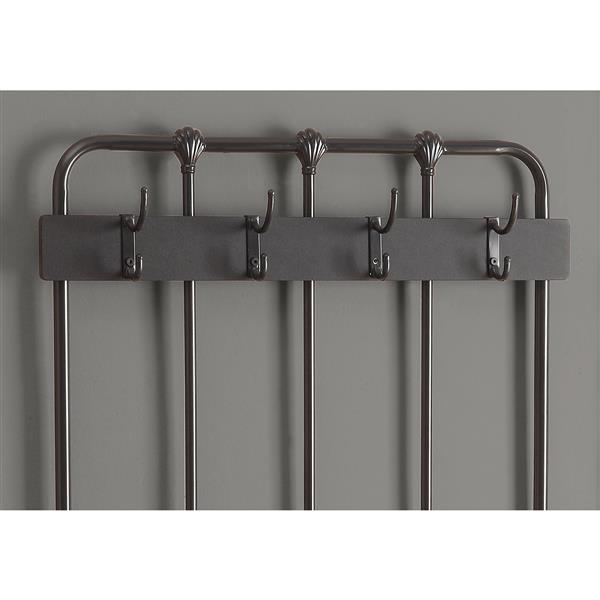 Monarch Contemporary Indoor Bench - 60-in - Grey/Metal