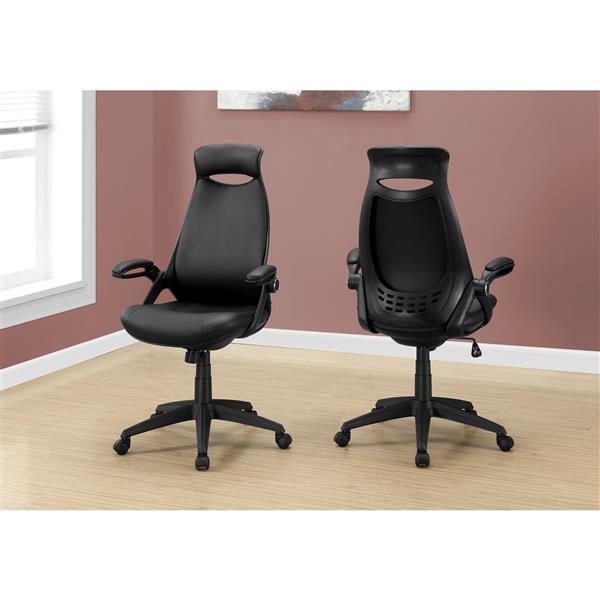 Monarch Faux Leather Office Chair - Black