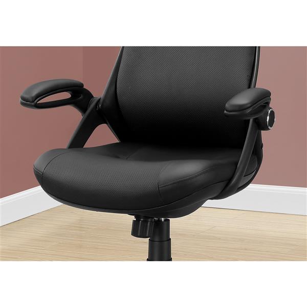 Monarch Faux Leather Office Chair - Black