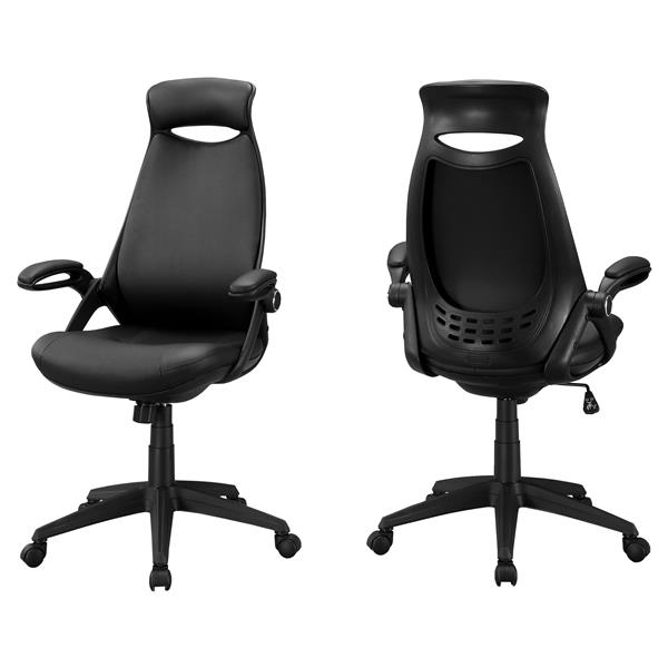 Monarch Faux Leather Office Chair - Black